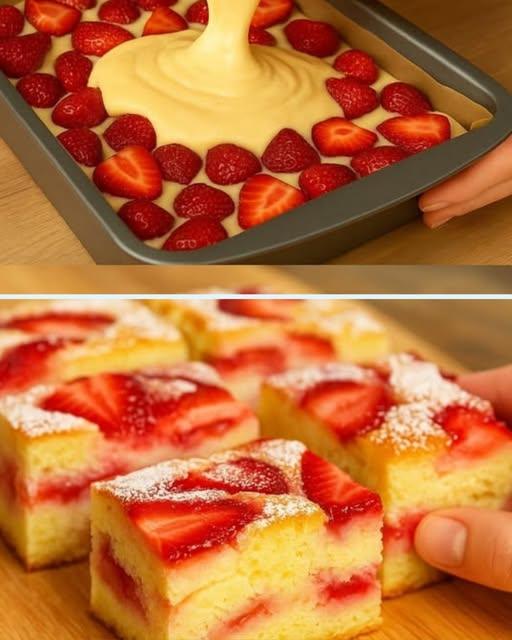 Torta allo yogurt e fragole cotta in 3 minuti con 200 g di fragole fresche