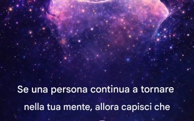 Quando qualcuno continua ad apparire nei tuoi pensieri