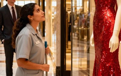 Dopo 7 anni dal divorzio, trovò la sua ex moglie che lavorava come addetta alle pulizie, mentre osservava in silenzio un abito da un milione di