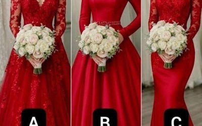 Tre vestiti. Aspetta un attimo. Quale sceglieresti? A, B o C?