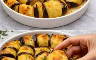 Non friggo nulla e non sporco la cucina: questi rotolini di melanzane sono pronti in meno di un’ora e hanno solo 150 kcal 👉Ricetta nei commenti!