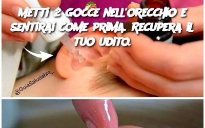 Metti 2 gocce nell’orecchio e sentirai come prima. Recupera il tuo udito.
