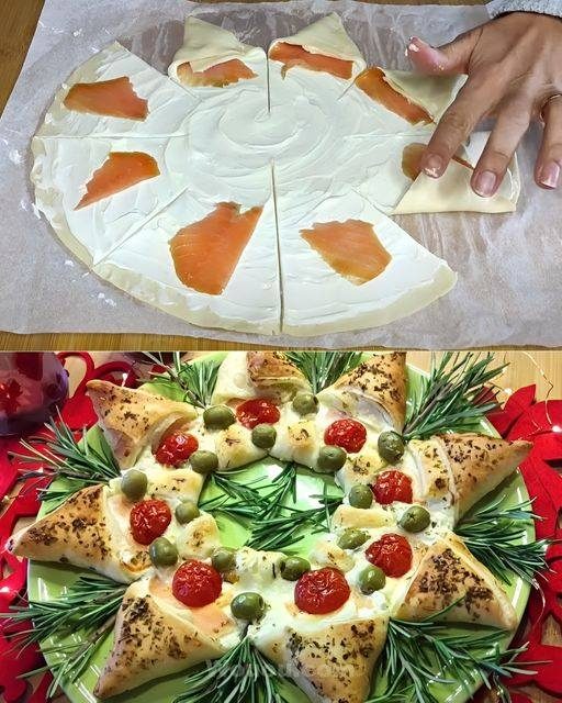 Ghirlanda di sfoglia di salmone