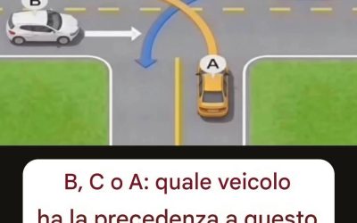 Quale veicolo ha diritto di strada a questo tipo di incrocio?