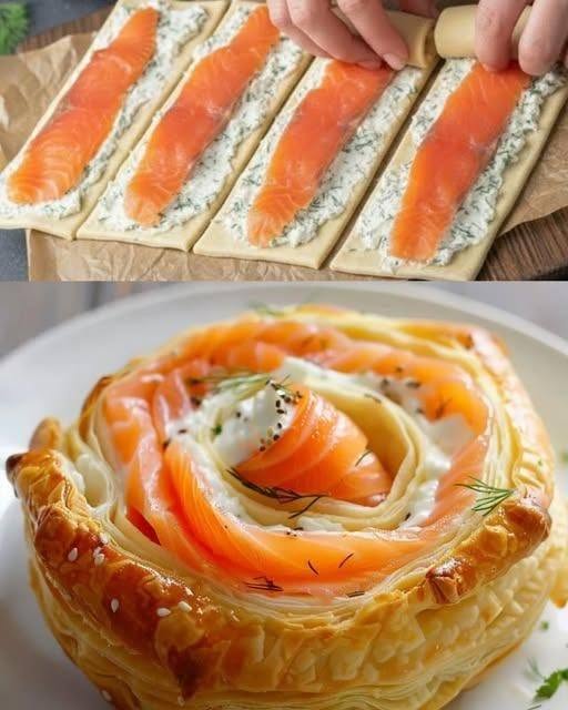 Involtini di salmone affumicato a pasta sfoglia – croccanti, cremosi e assolutamente irresistibili