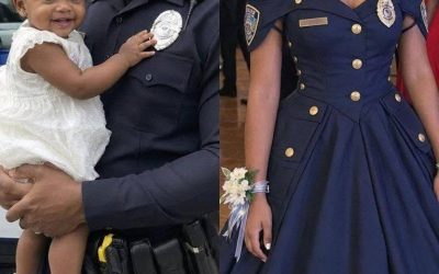 Mia figlia si è fatta l’abito da ballo con l’uniforme del suo defunto padre – quando la sua perfida compagna di classe le ha versato del punch addosso, la madre della ragazza ha afferrato il microfono e ha detto qualcosa che ha lasciato di stucco tutta la palestra.