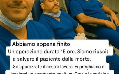 Abbiamo trascorso 15 ore in sala operatoria